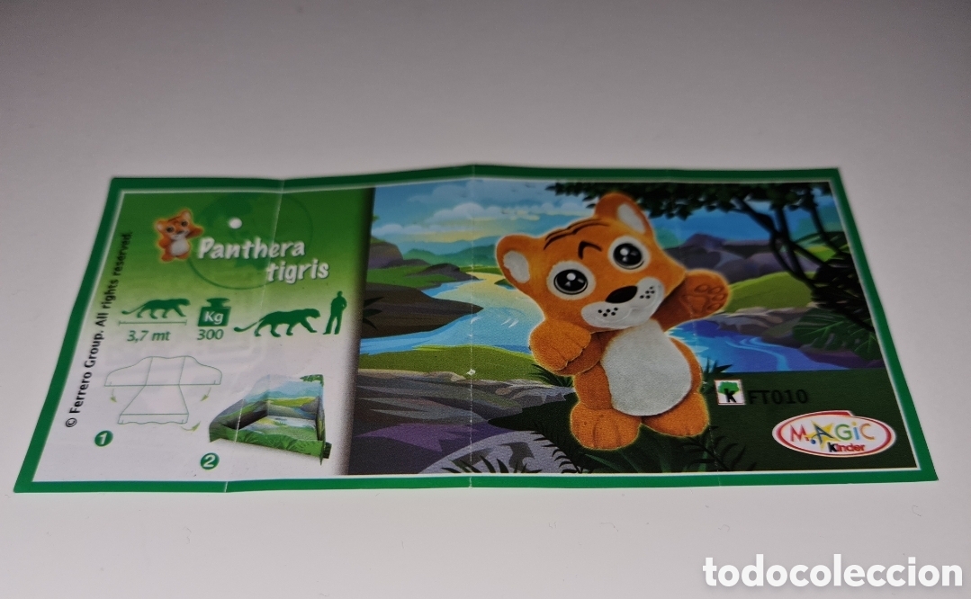 Figuras de Borracha e PVC: Bpz kinder papel instrucciones le&oacute;n natoons panthera tigris pantera tigre FT010 folleto figuras