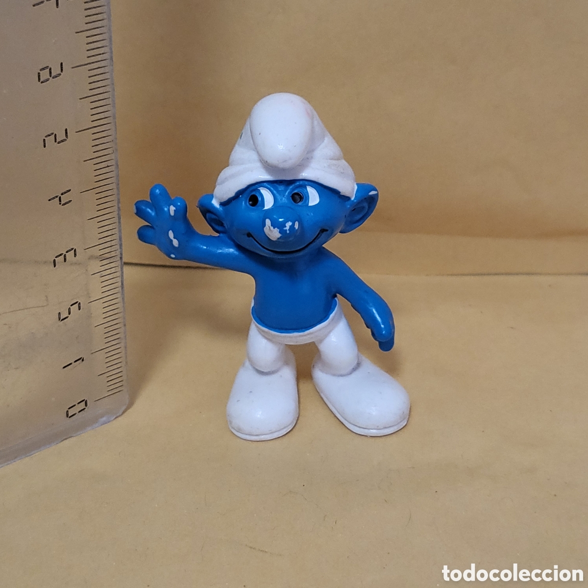 Figurine Schtroumpfette Avec Sa Chambre – Schleich, Vintage 1980, PEYO, PVC, Sans Boîte