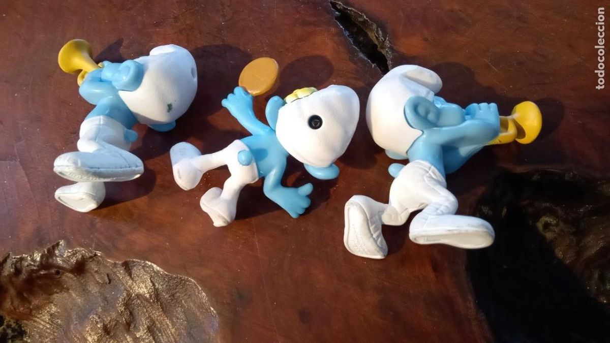 Figuras de goma y PVC: 3 PITUFOS PEYO - 8 CM - Foto 3