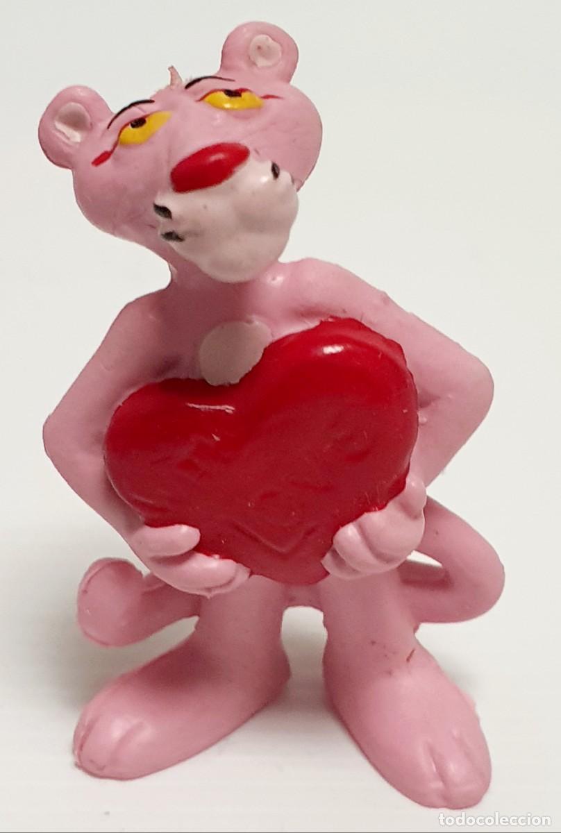 Figuras de goma y PVC: PANTERA ROSA CON CORAZ&Oacute;N - Foto 1