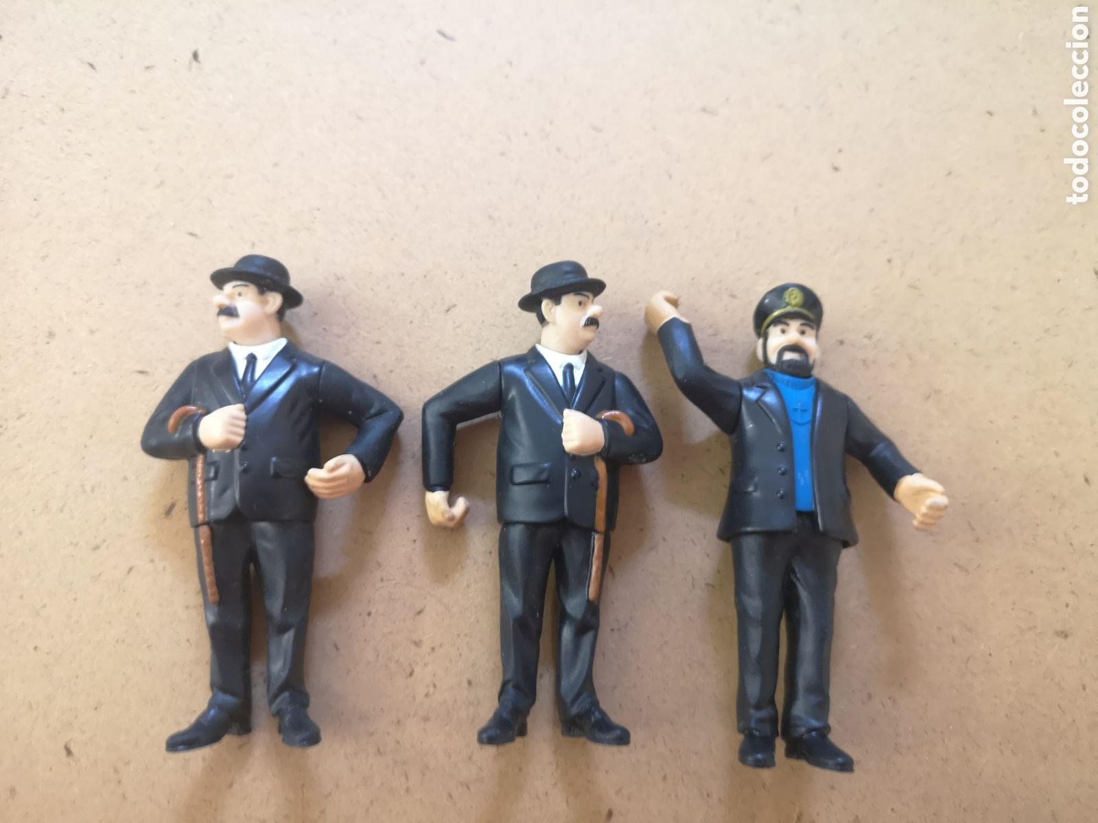 Figuras de goma y PVC: Lote de mu&ntilde;ecos personajes de tintin