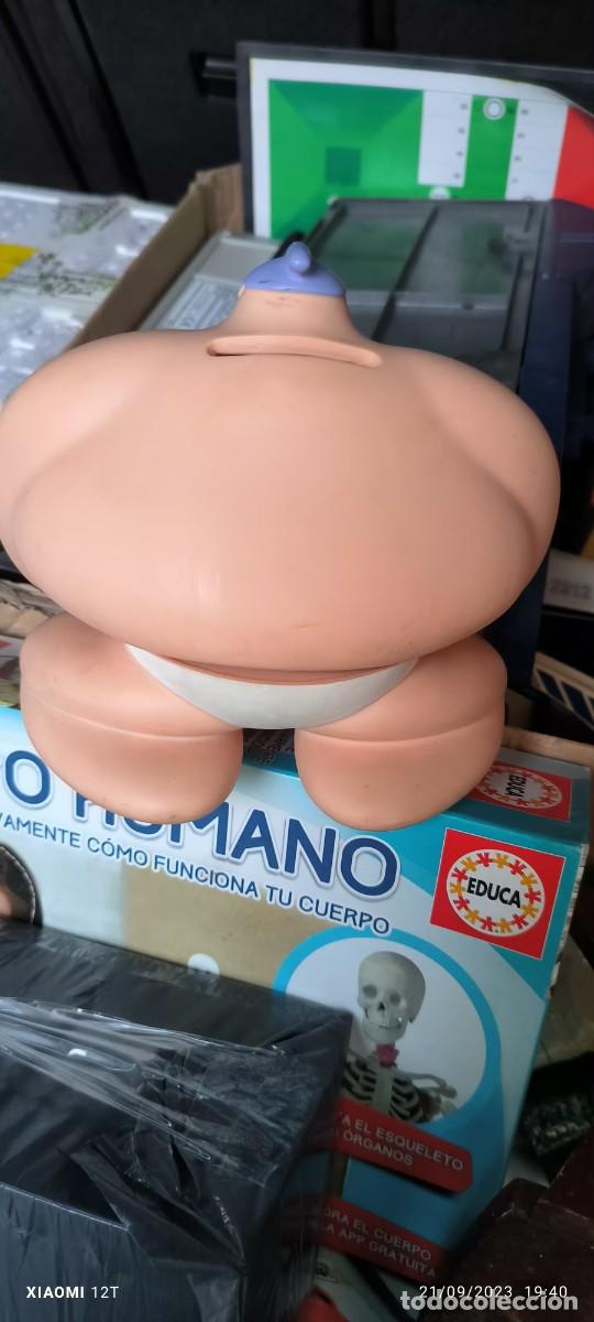 Figuras de goma y PVC: GRAN HUCHA CON FORMA DE MU&Ntilde;ECO SE SUMO - Foto 2
