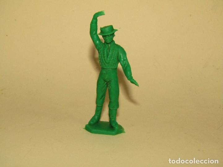 Rubber and PVC Figures: Antigua Figura de Bailador Flamenco en Pl&aacute;stico Monocromo