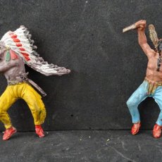Figuras de Goma y PVC: PECH INDIOS A CABALLO 2 FIGURAS GOMA