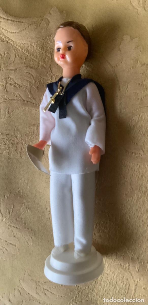 Figuras de goma y PVC: ANTIGUO MU&Ntilde;ECO CELULOIDE COMUNI&Oacute;N - Foto 4