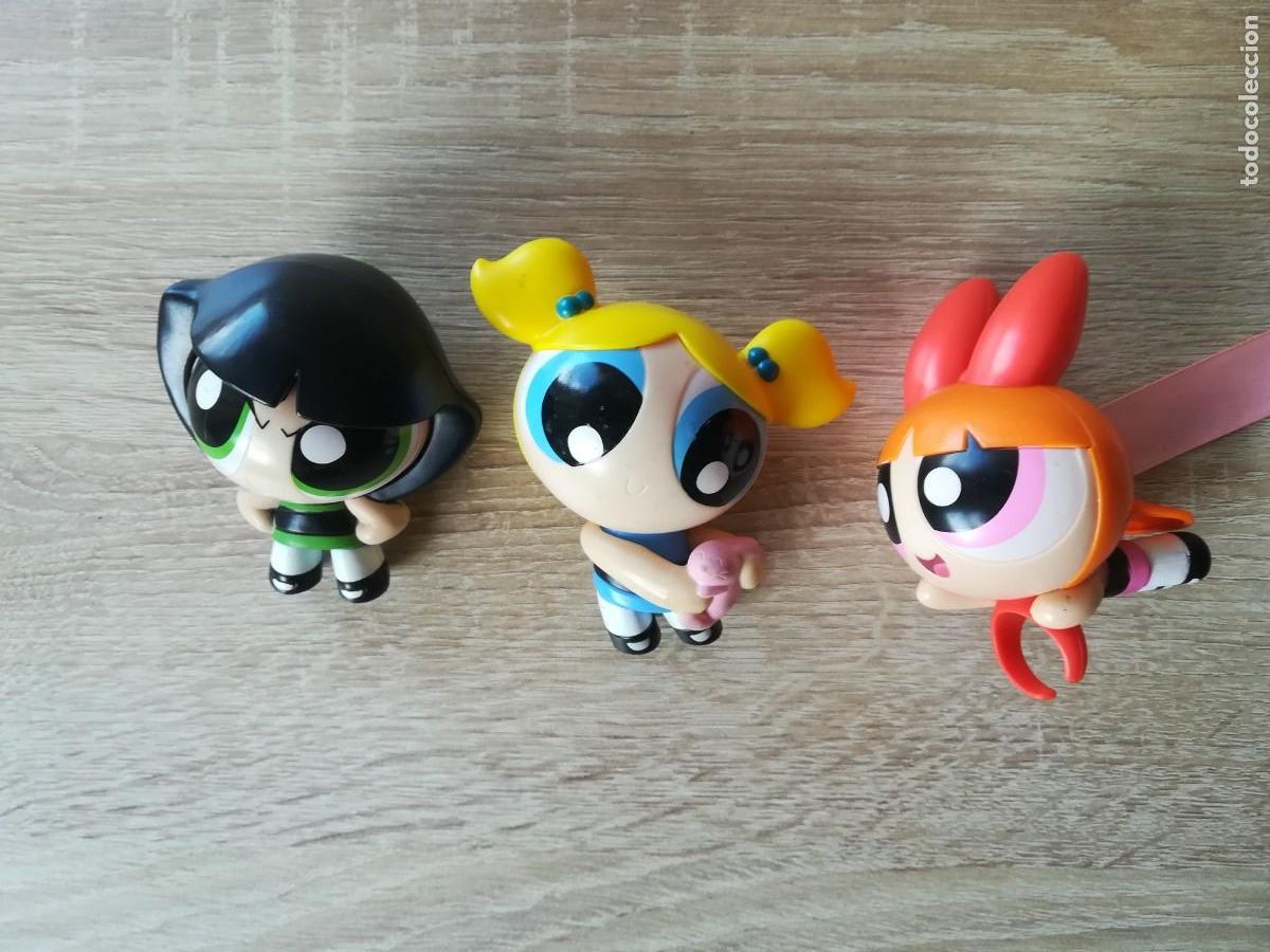 Figuras de Goma y PVC: LOTE TRES FIGURAS LAS SUPERNENAS, BELLOTA, BOMB&Oacute;N Y BURB&Uacute;JA- MCDONALD'S - A&Ntilde;O 2017.