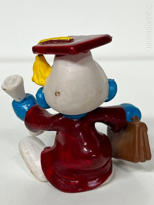 Figuras de goma y PVC: PITUFO GRADUADO PEYO 1981 - Foto 2