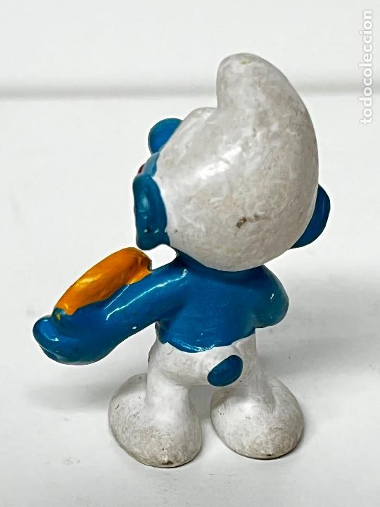Figuras de goma y PVC: PITUFO PVC - PITUFO COMIENDO UNA GALLETA - Foto 2