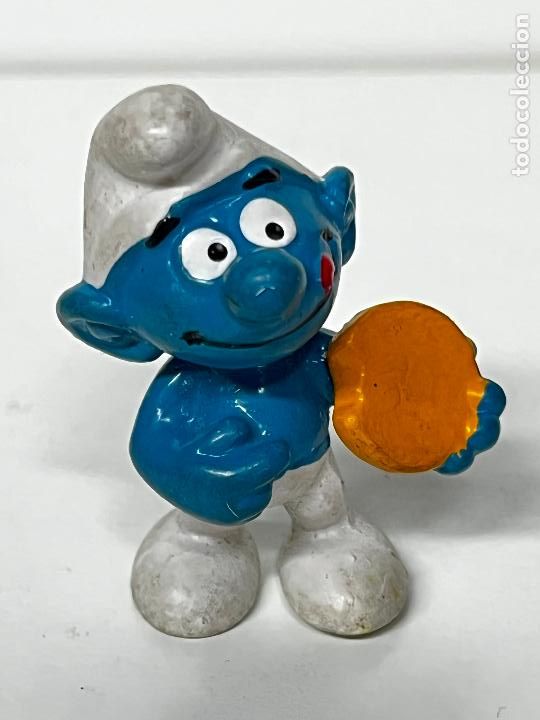 Figuras de goma y PVC: PITUFO PVC - PITUFO COMIENDO UNA GALLETA - Foto 1