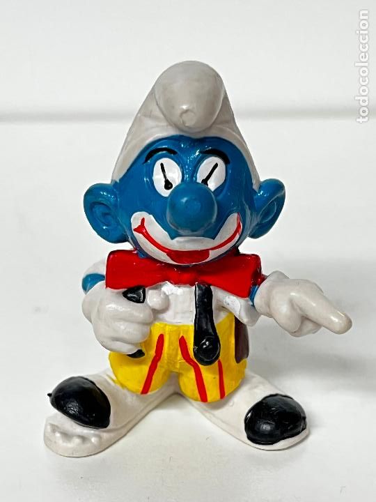 Figuras de goma y PVC: pitufo payaso a&ntilde;os 80 - Foto 1