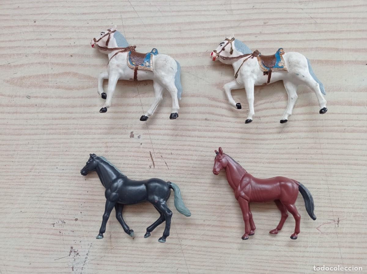 Figuras de goma y PVC: Lote 4 Caballos Reamsa Gomarsa - Foto 1