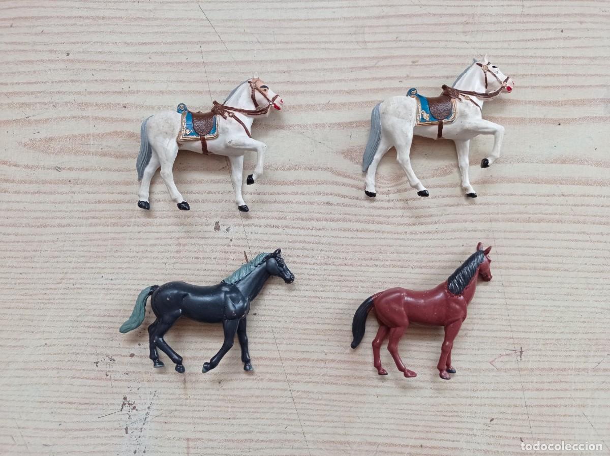 Figuras de goma y PVC: Lote 4 Caballos Reamsa Gomarsa - Foto 2