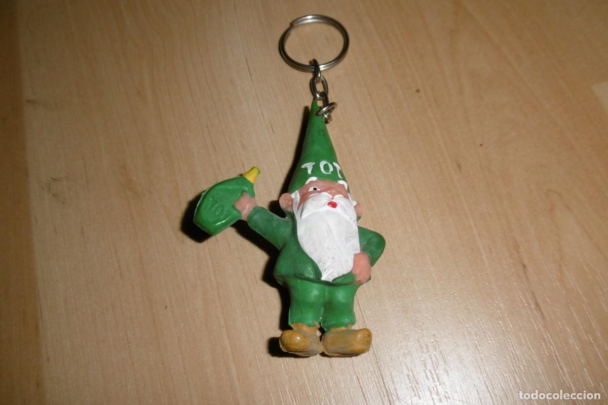 Figurines en Caoutchouc et PVC: FIGURA DE GOMA PVC GNOMO TOT VERDE LIMPIADOR LEJIA A&Ntilde;OS 80s. LLavero. Excelente estado.
