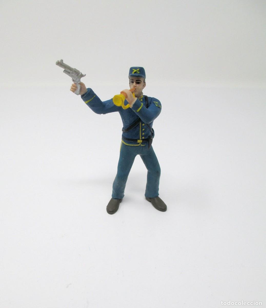Figuras de goma y PVC: Figura de Soldado Confederado del Oeste - Comansi - 8 cm de alto