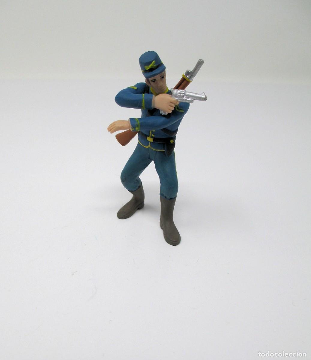 Figuras de goma y PVC: Figura de Soldado Confederado del Oeste - Comansi - 7,5 cm de alto