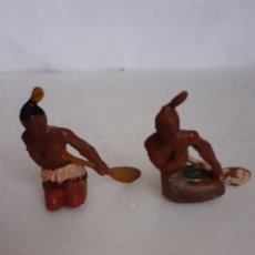 Figuras de Goma y PVC: FIGURA REMEROS PIRAGUA CANOA INDIOS GOMA GAMA,REAMSA,JECSAN