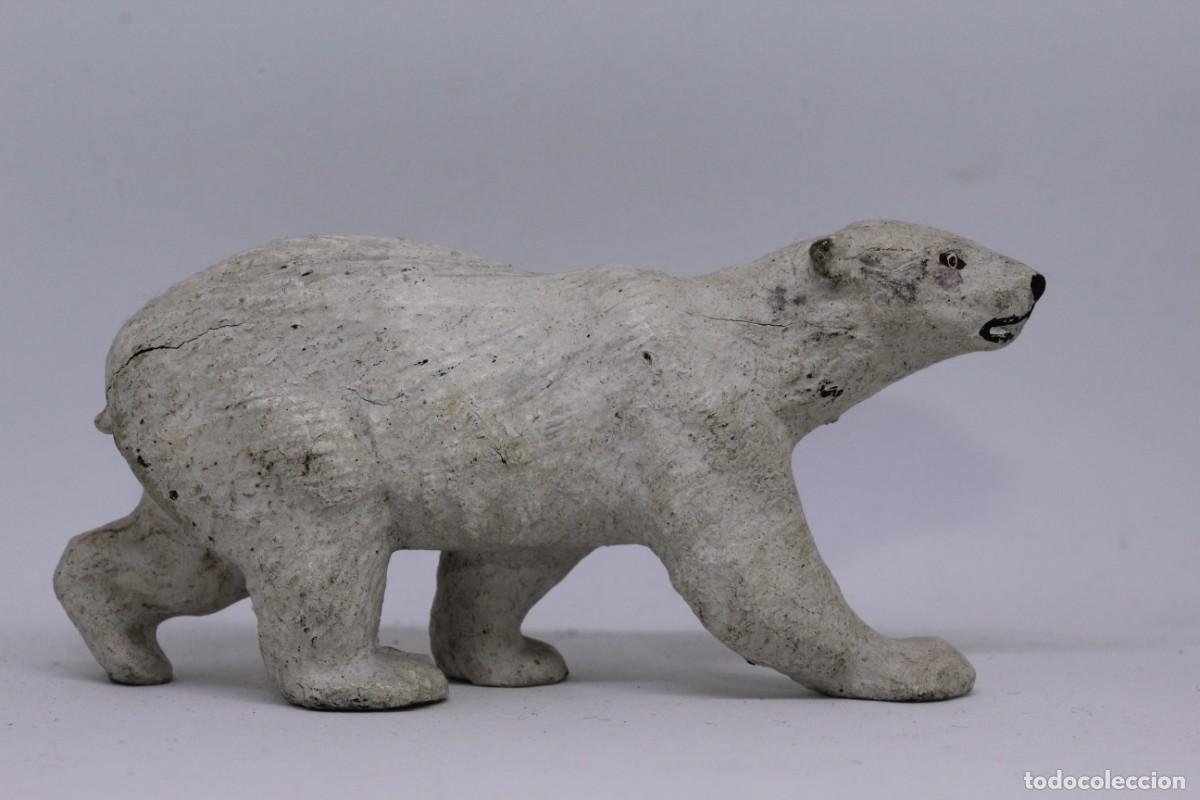 Figuras de goma y PVC: ANIMALES LINEOL ELASTOLIN COMPOSICI&Oacute;N - OSO POLAR - Foto 1