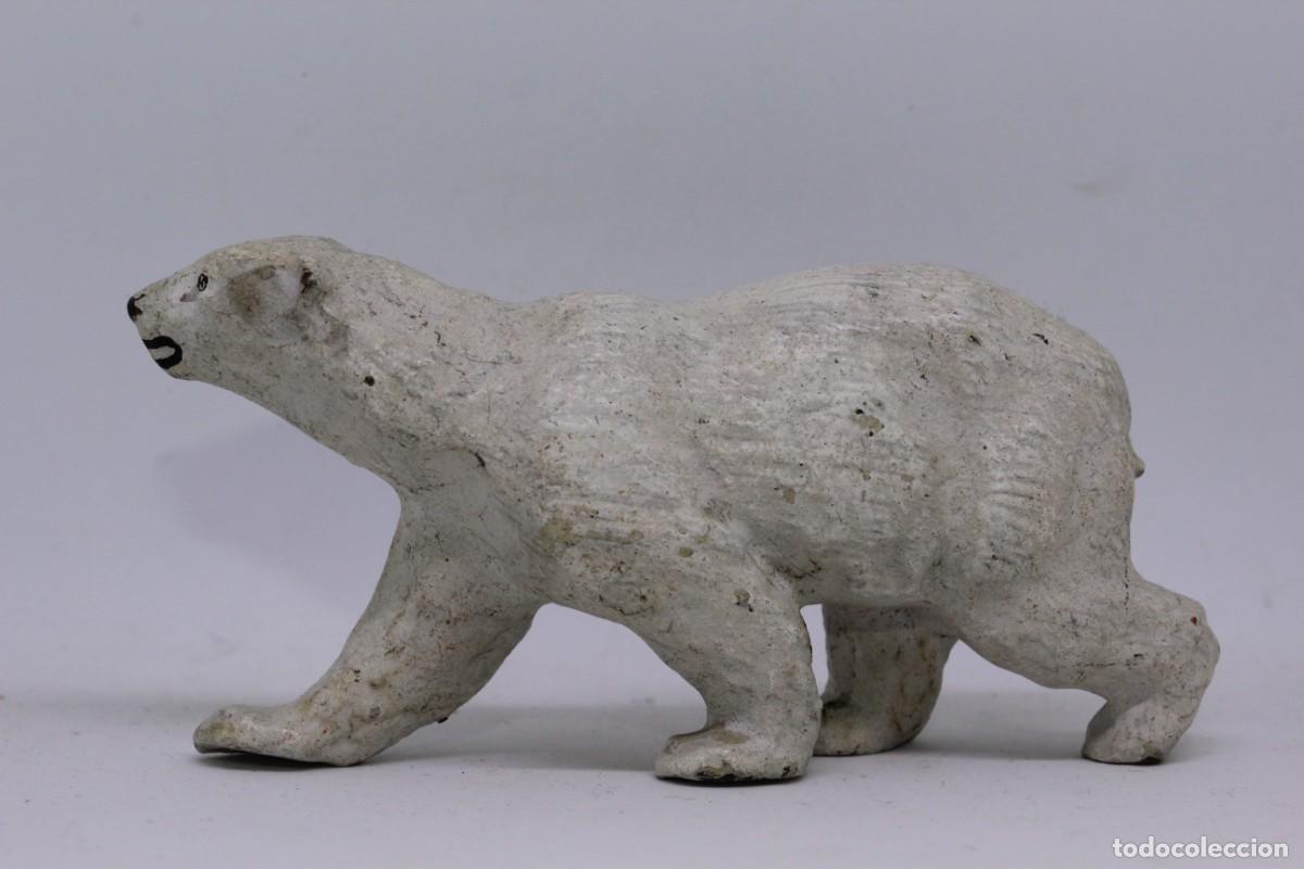Figuras de goma y PVC: ANIMALES LINEOL ELASTOLIN COMPOSICI&Oacute;N - OSO POLAR - Foto 2