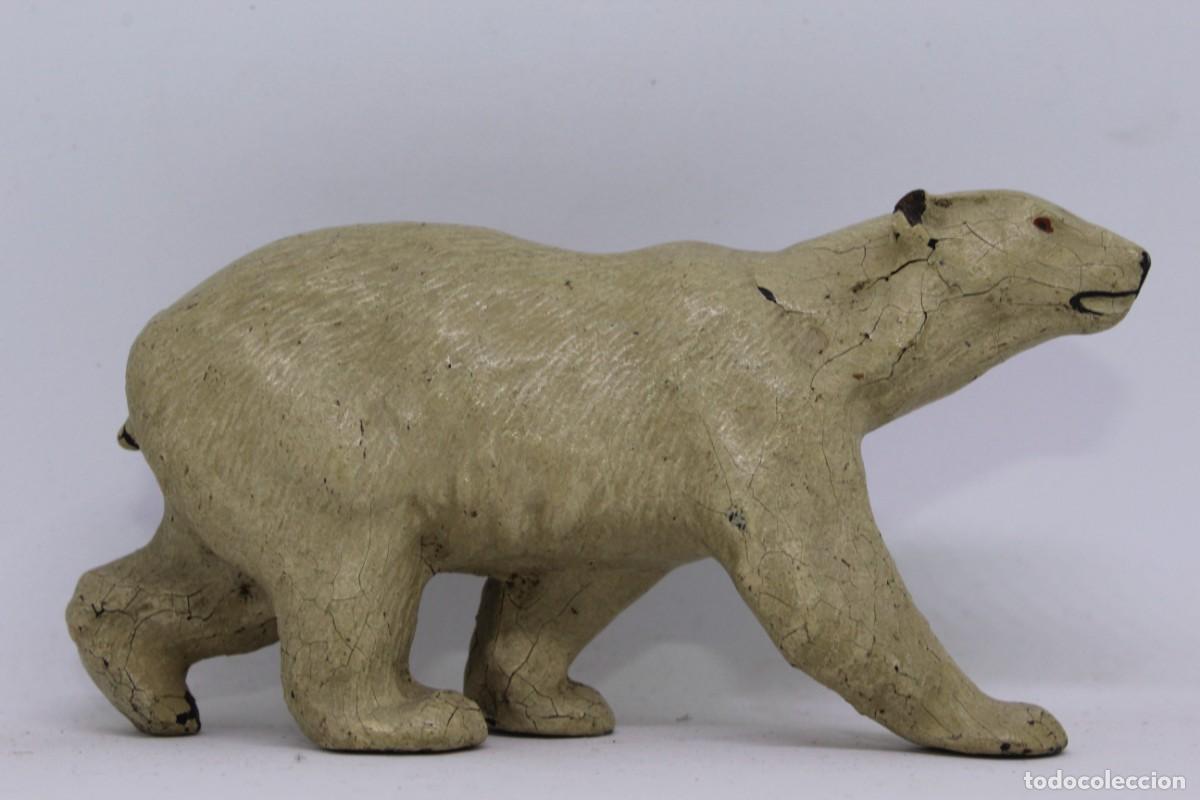 Figuras de goma y PVC: ANIMALES LINEOL ELASTOLIN COMPOSICI&Oacute;N - OSO POLAR - Foto 1