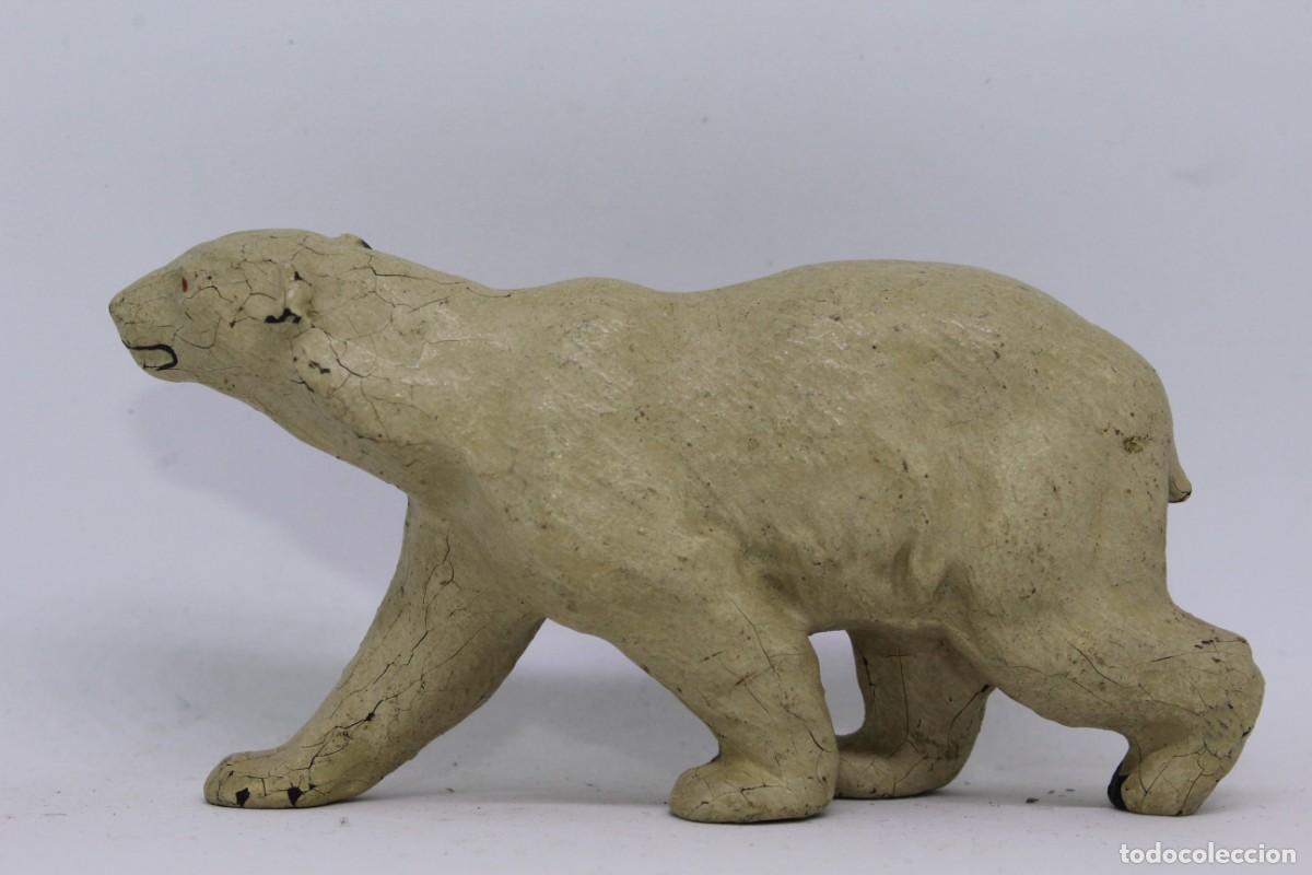 Figuras de goma y PVC: ANIMALES LINEOL ELASTOLIN COMPOSICI&Oacute;N - OSO POLAR - Foto 2