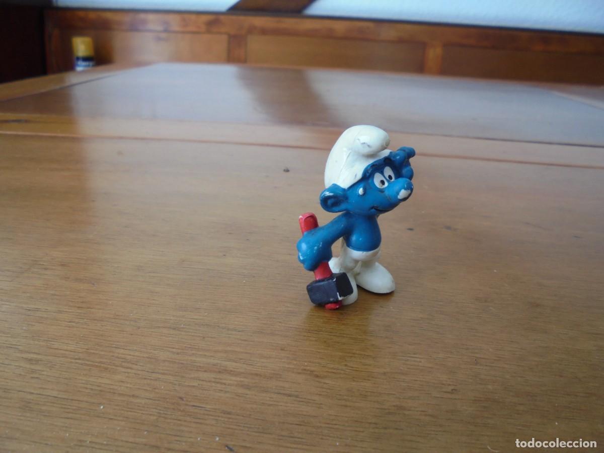 Figuras de Goma y PVC: FIGURA PITUFO EN GOMA O PVC: PITUFO CON MAZO. PEYO, BULLY, W. GERMANY