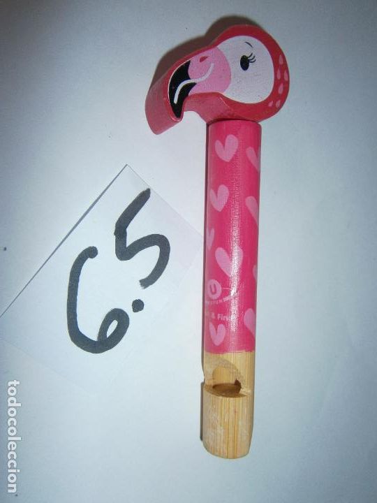Gummi- und PVC-Figuren: PITO SILBATO INFANTIL FLAMENCO DE MADERA CON SONIDO VIBRATORIO