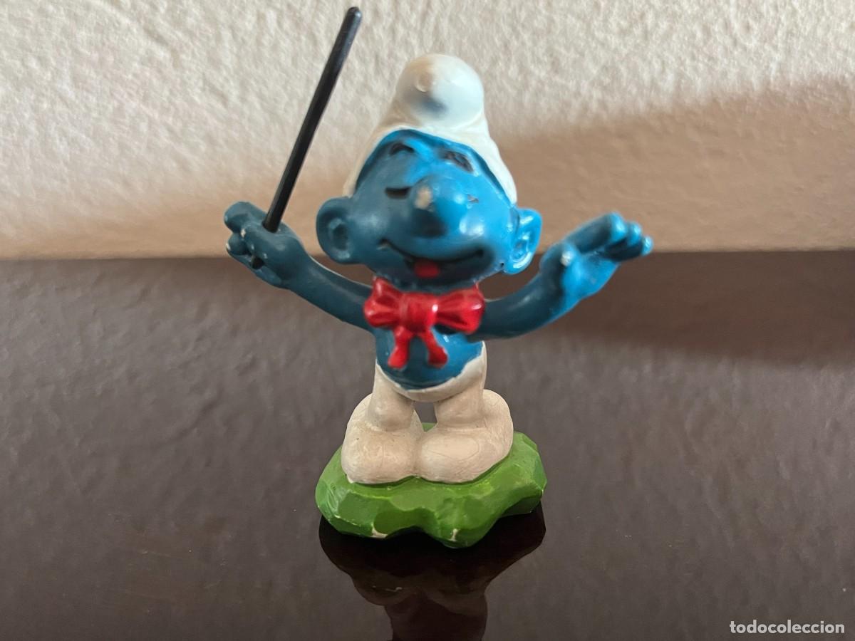 Figuras de goma y PVC: PITUFO DIRECTOR ORQUESTA PVC MARCA PEYO - Foto 1