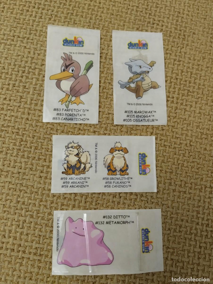Figuras de goma y PVC: Pegatinas Dunkin Bubble Gum Pokemon - Foto 1