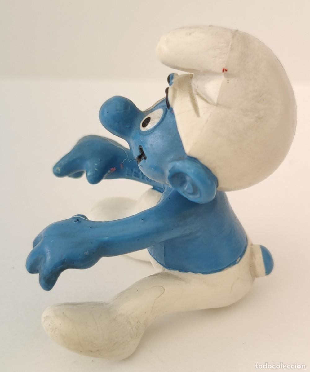 Figuras de goma y PVC: Mu&ntilde;eco Pitufo Sentado. - Foto 2