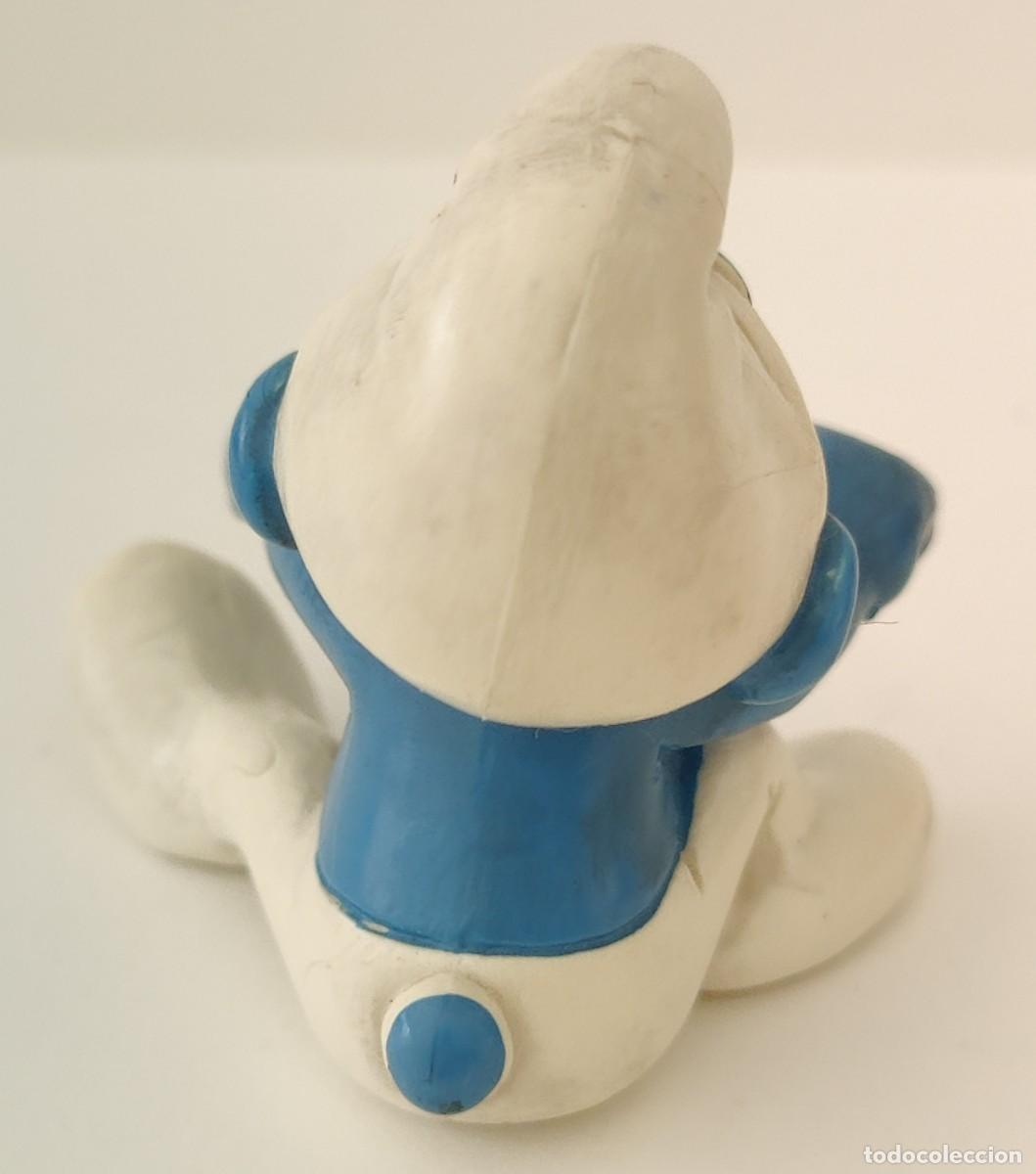 Figuras de goma y PVC: Mu&ntilde;eco Pitufo Sentado. - Foto 3