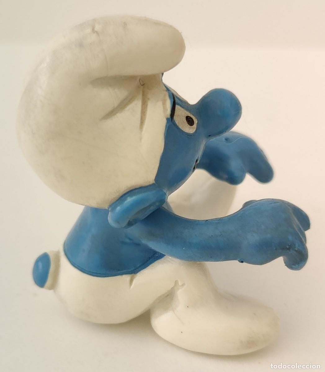 Figuras de goma y PVC: Mu&ntilde;eco Pitufo Sentado. - Foto 4