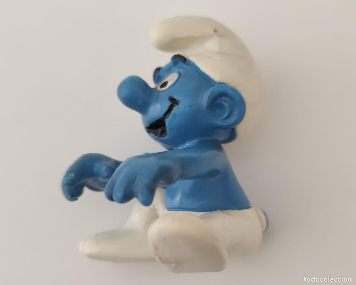 Figuras de goma y PVC: Mu&ntilde;eco Pitufo Sentado. - Foto 8