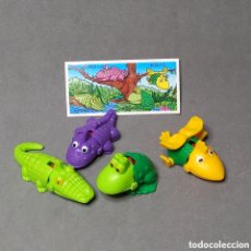 Figuras de Goma Kinder: 4 ANIMALES, COLECCIÓN COMPLETA. JUGUETE KINDER SORPRESA FERRERO.