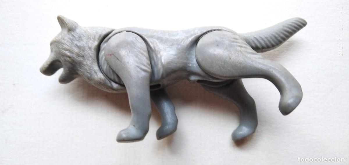 Figuras de goma y PVC: LOBO GRIS,ARTICULADO. - Foto 1