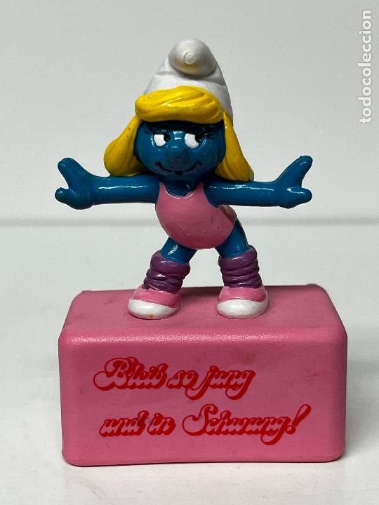 Figuras de goma y PVC: pitufina aerobic DIFICIL - Foto 1