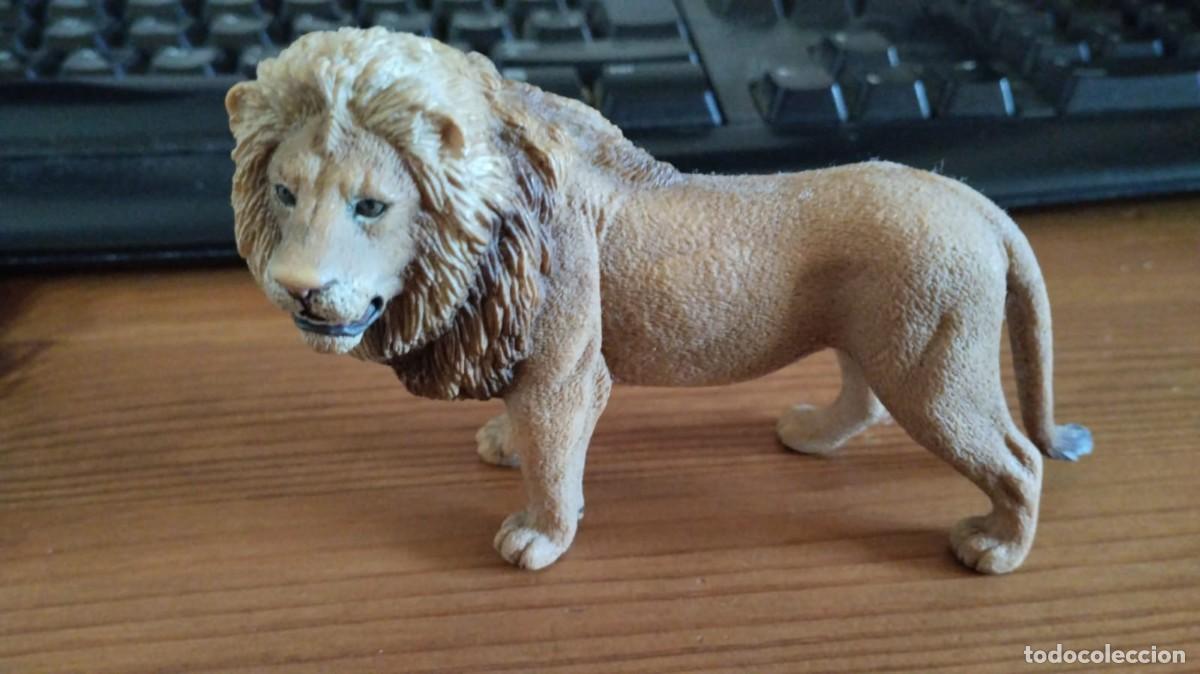 Figuras de goma y PVC: Figura le&oacute;n Schleich - Foto 1