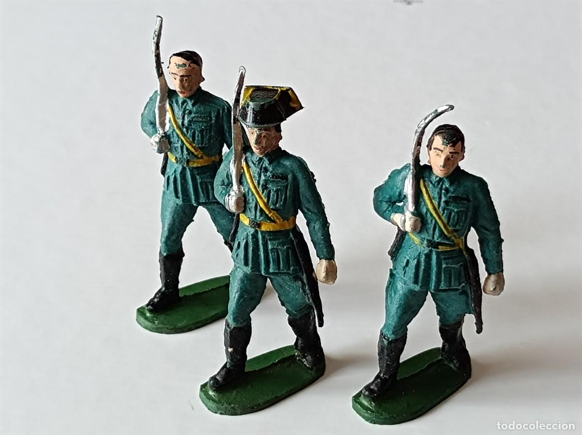 Figuras de Goma y PVC: TRES FIGURAS GOMA GUARDIA CIVIL GALA BRUVER