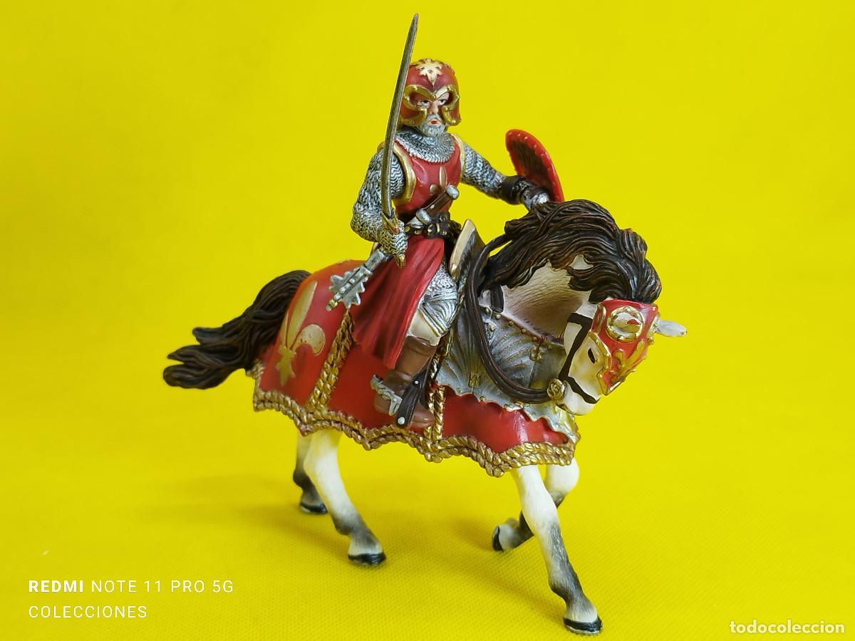 Figuras de goma y PVC: Schleich caballero con espada a caballo REF 70056 - Foto 2