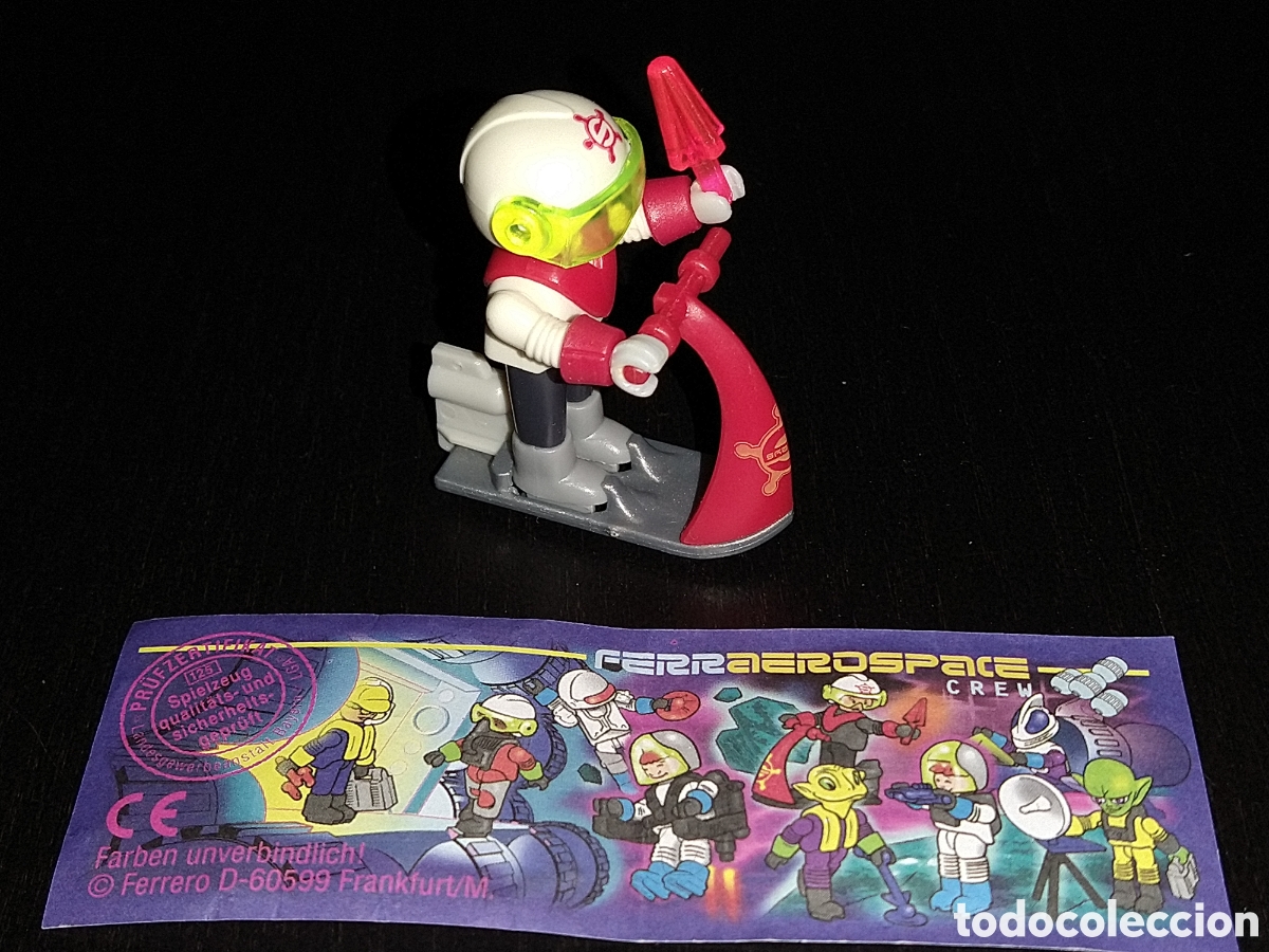 Figurines en Caoutchouc et PVC: Kinder Ferrero 483A personas articuladas ferraerospace crew space-sheriff espacial 1 fig. + 1 bpz