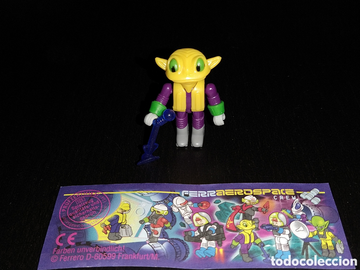 Figurines en Caoutchouc et PVC: Kinder Ferrero 483B personas articuladas ferraerospace crew tripulaci&oacute;n espacial oxote 1 fig.+ 1 bpz
