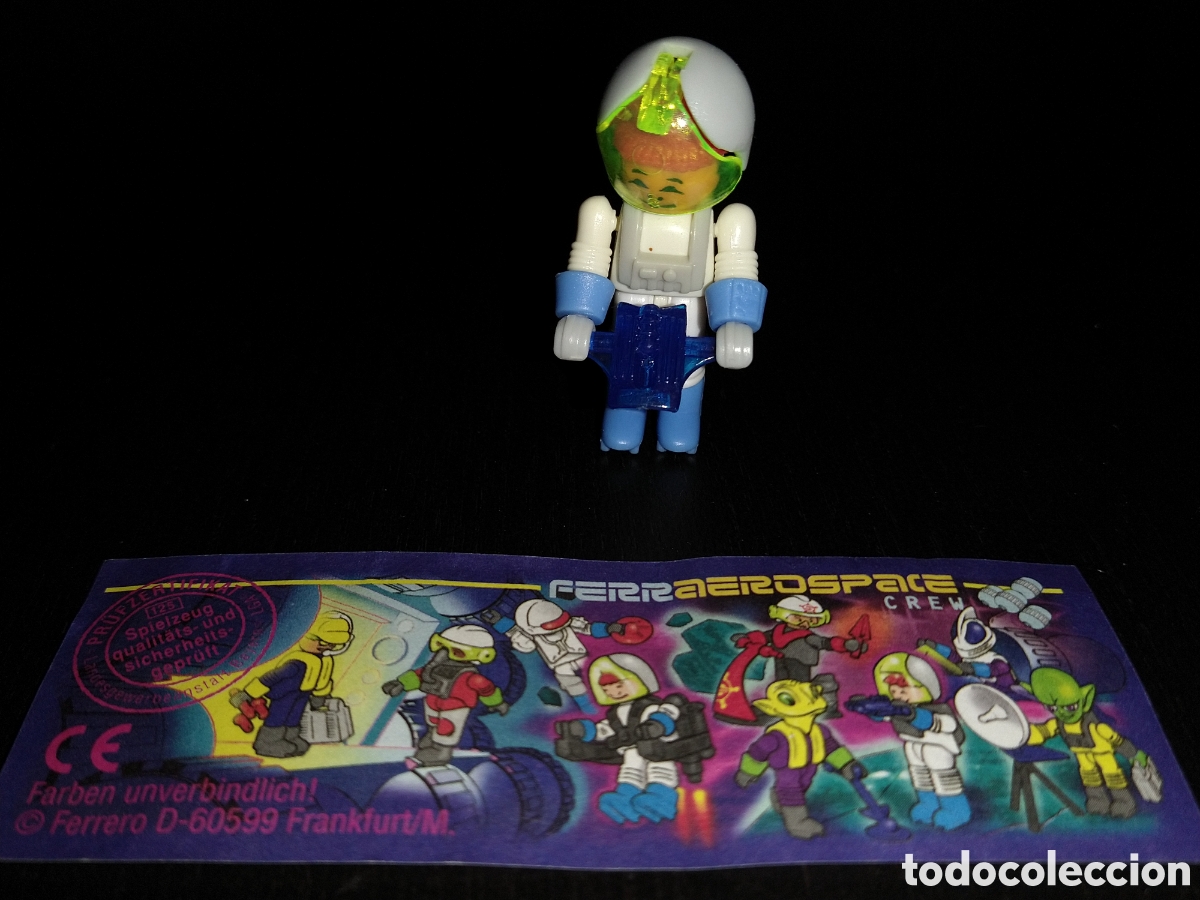 Figurines en Caoutchouc et PVC: Kinder Ferrero 483E personas articuladas ferraerospace crew tripulaci&oacute;n astronauta 1 fig. + 1 bpz