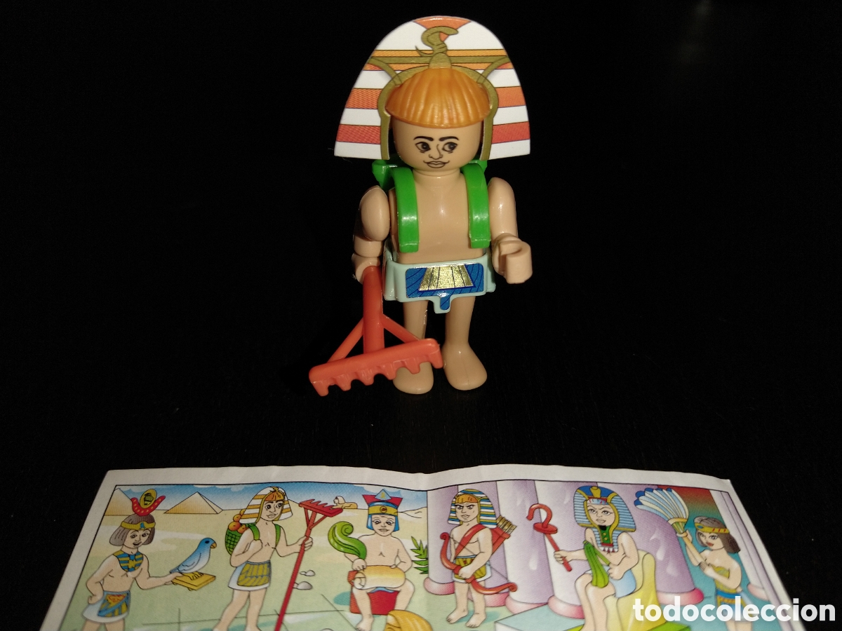 Figurines en Caoutchouc et PVC: Kinder Ferrero 488A personas articuladas Egipto 1996 Europa - 1 fig. + 1 bpz