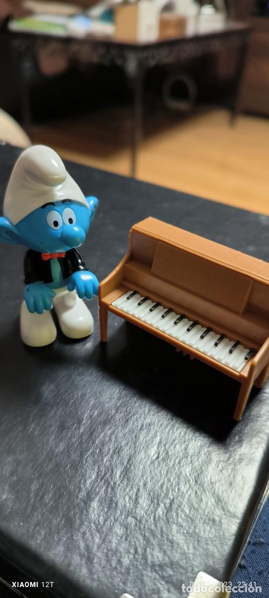 Figuras de goma y PVC: PITUFO PIANISTA - Foto 1