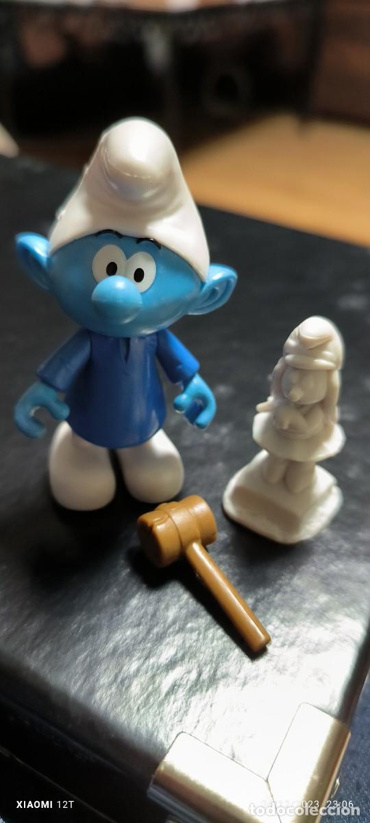 Figuras de Goma y PVC: PITUFO ESCULTOR
