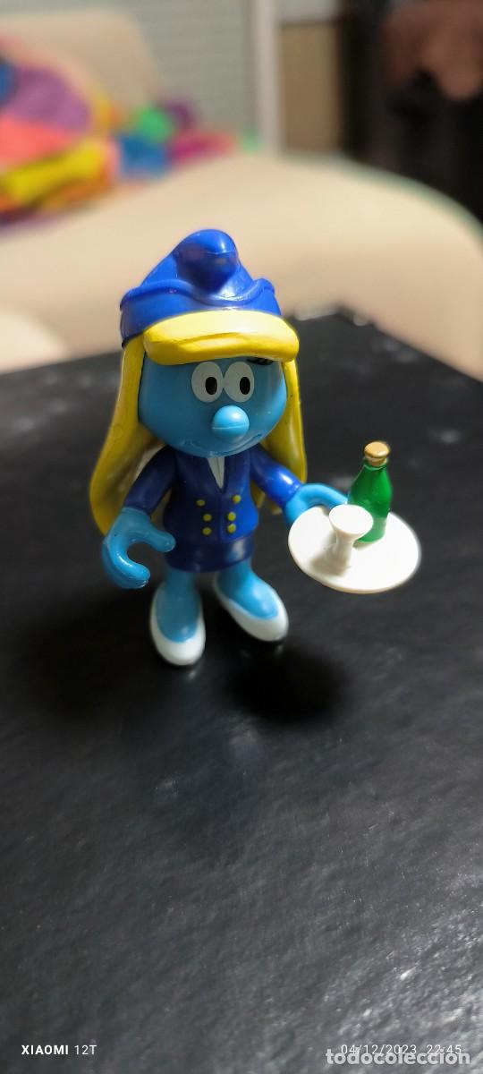 Figuras de Goma y PVC: PITUFO PITUFA AZAFATA DE VUELO