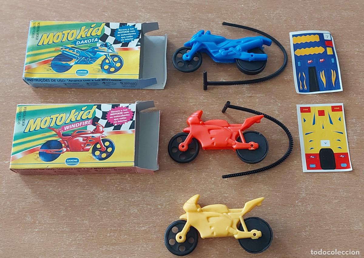 Figuras de Goma y PVC: MOTO KID DANONE DAKOTA WINFIRE 3 MOTOS FRICCION