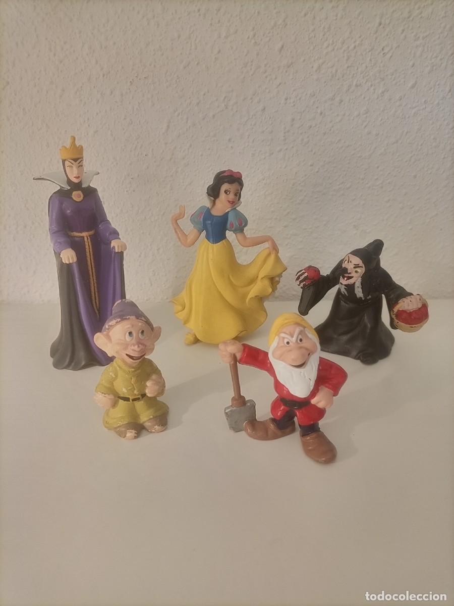 Figuras de Goma y PVC: Lote figuras de PVC Blancanieves, Madrastra, bruja y 2 enanitos