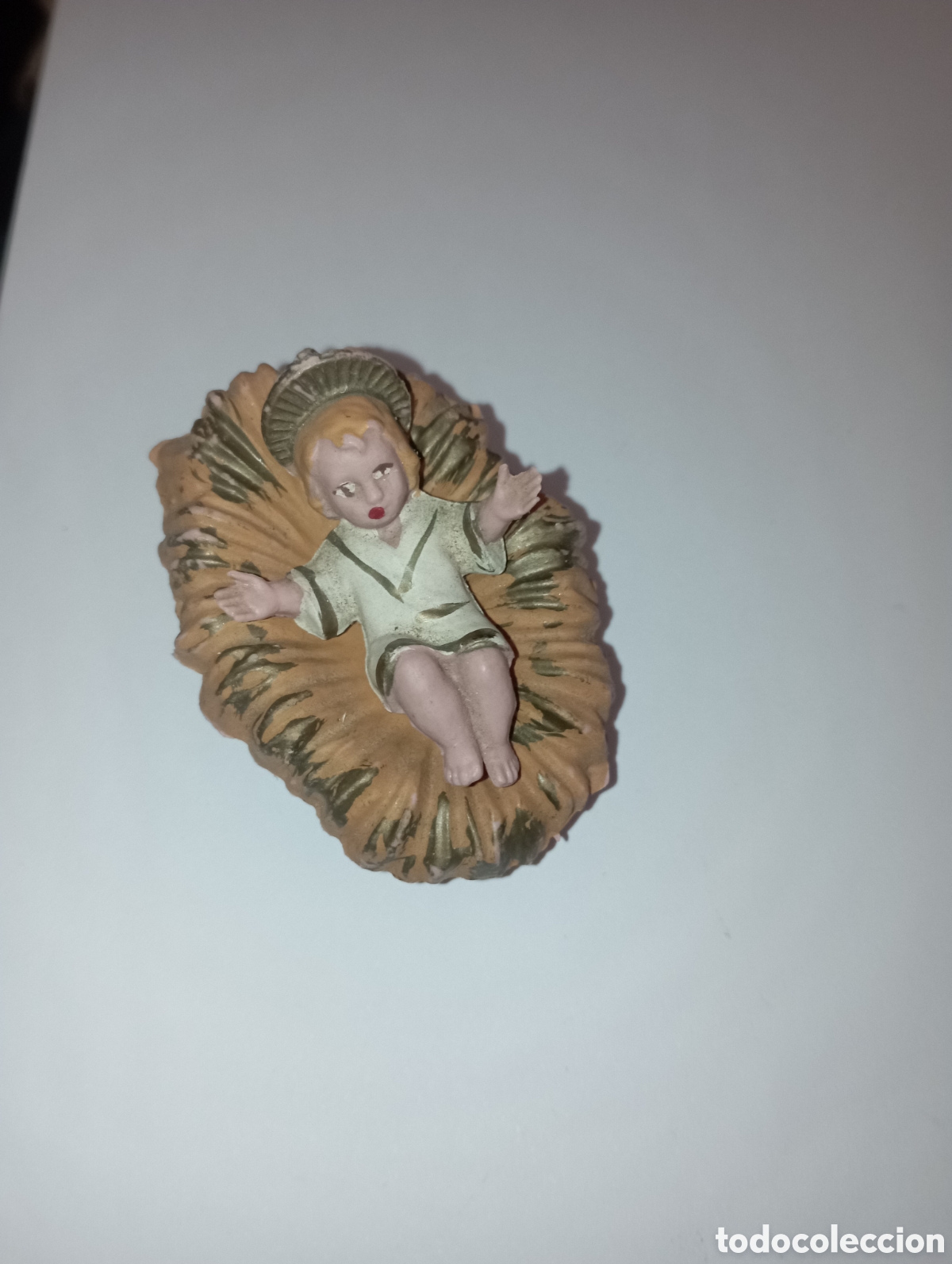 Figuras de goma y PVC: NI&Ntilde;O JESUS CON SU PESEBRE MARCA OLIVER MADE IN SPAIN BELEN NACIMIENTO