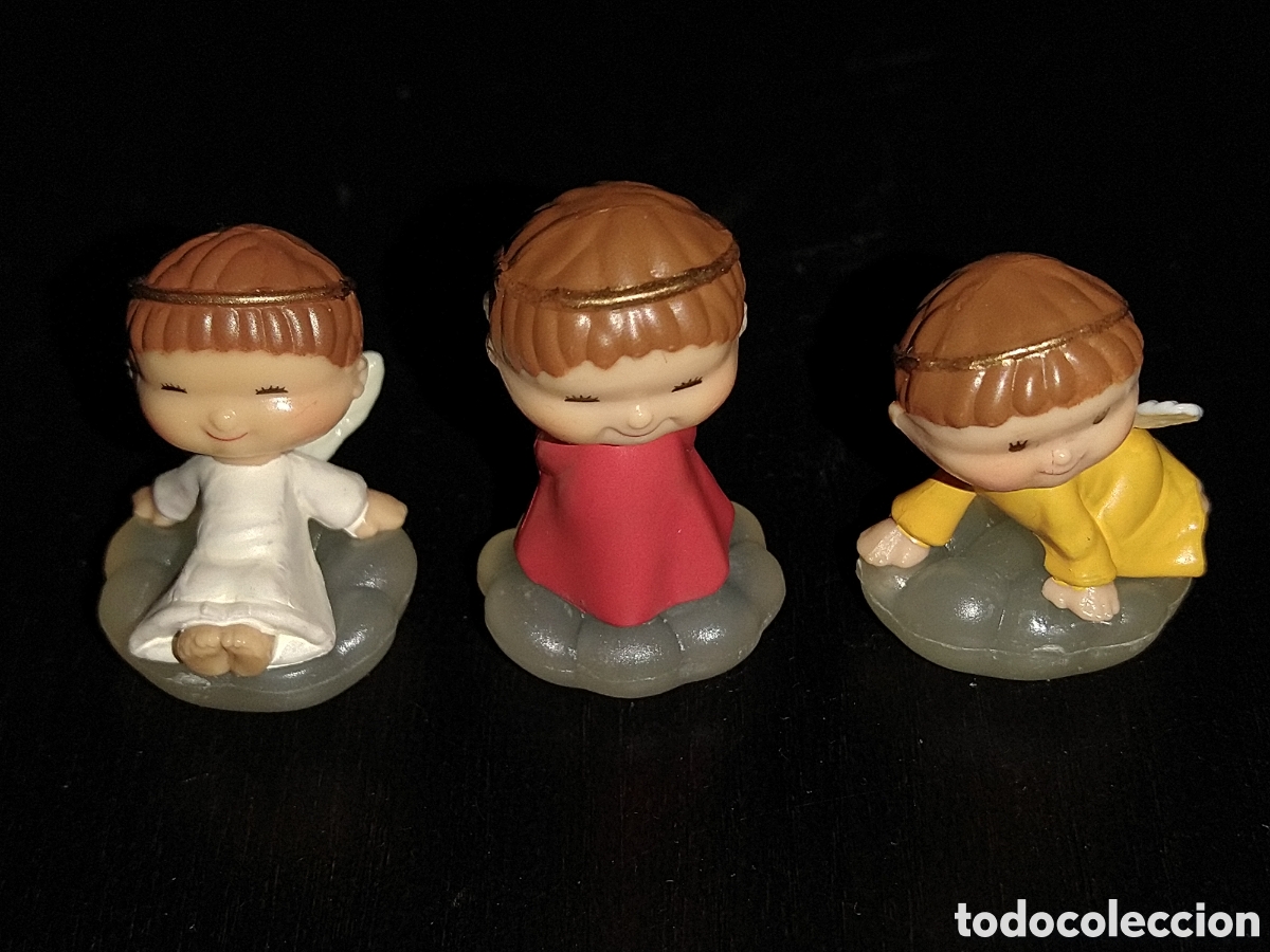 Kinder Figures: K&iacute;nder Ferrero 498 navidad 2003 &aacute;ngeles 3 fig.