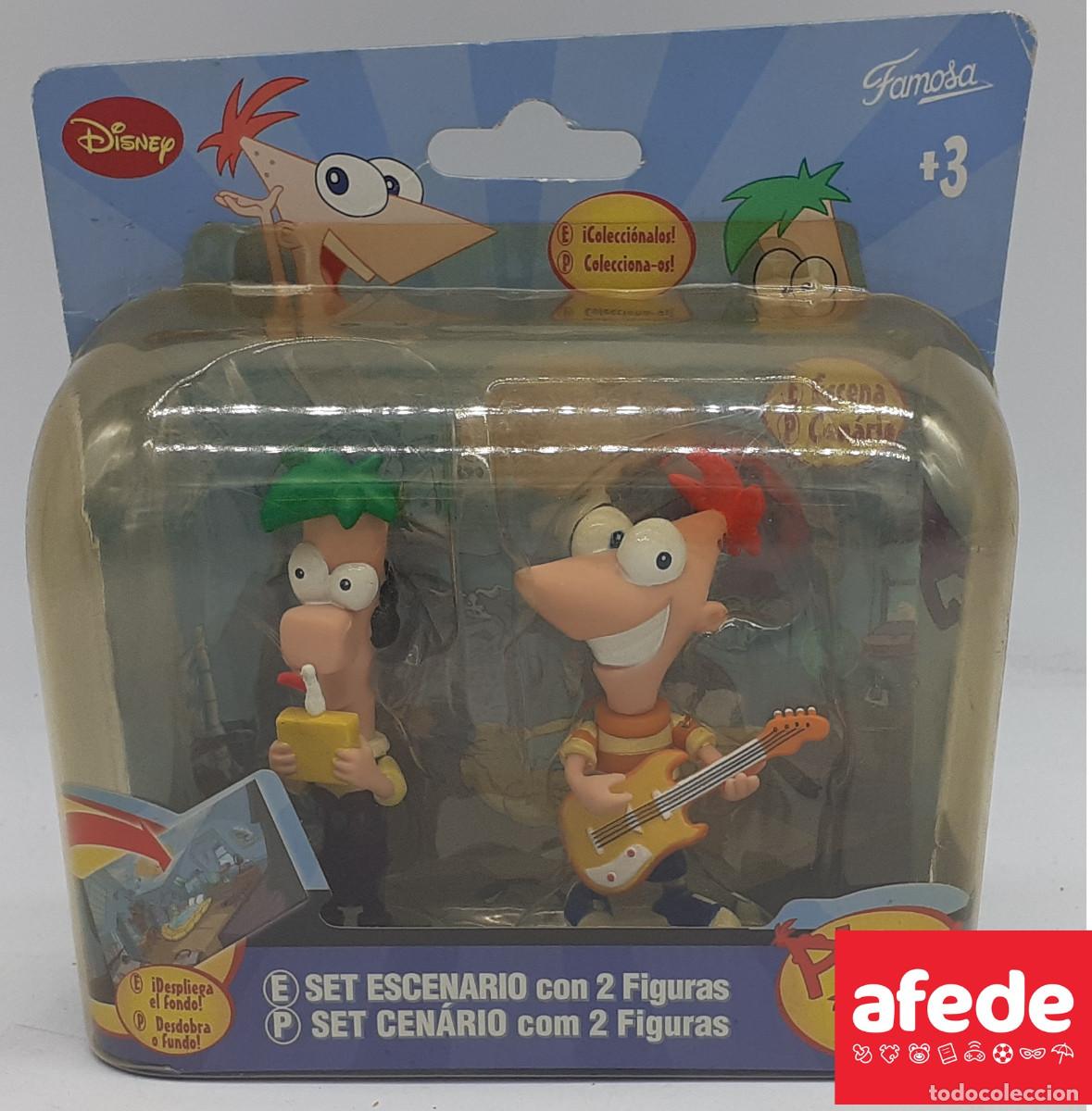 phineas y ferb. pack 2 figuras. set escenario. - Compra venta en  todocoleccion